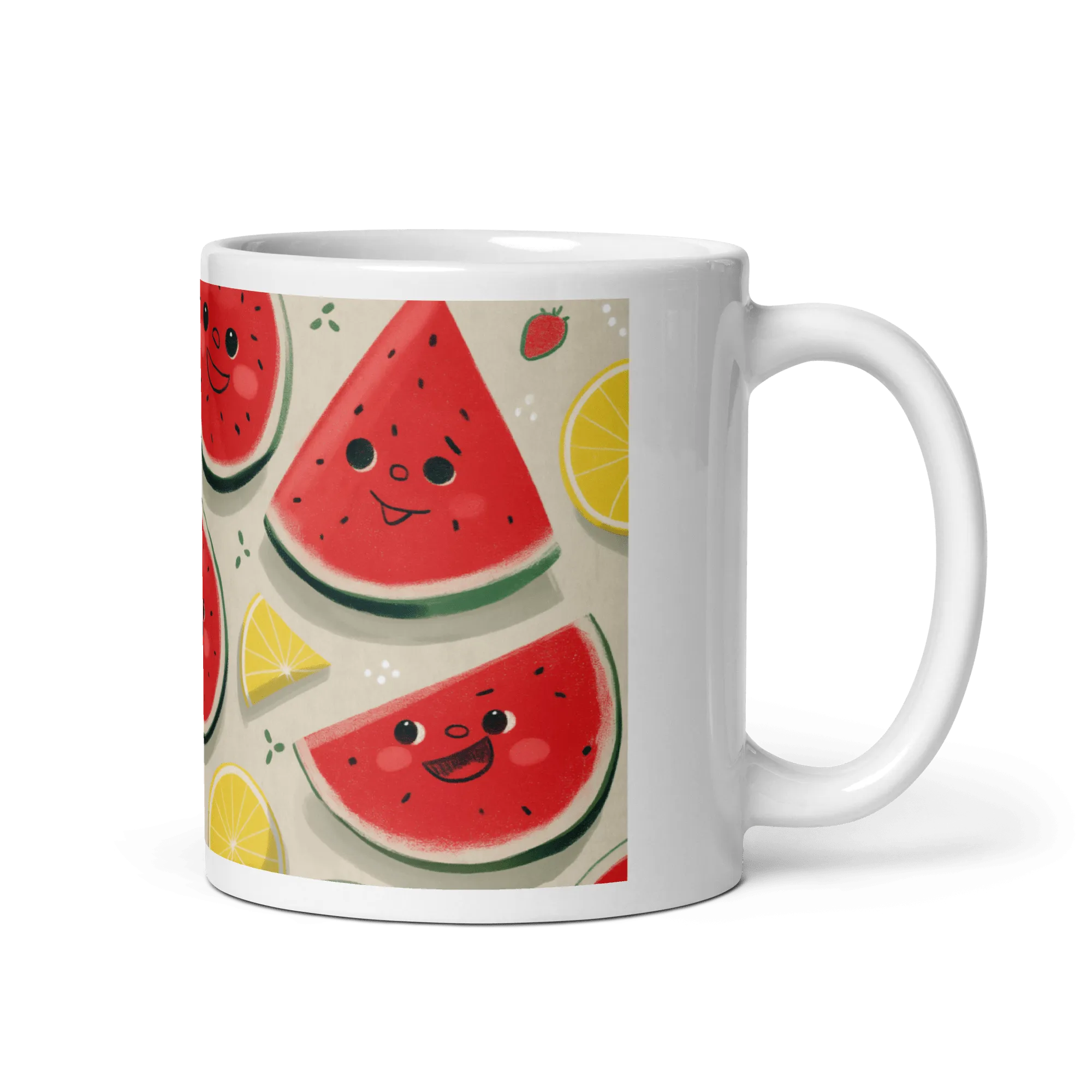 Strawberry Melonade White Glossy Mug