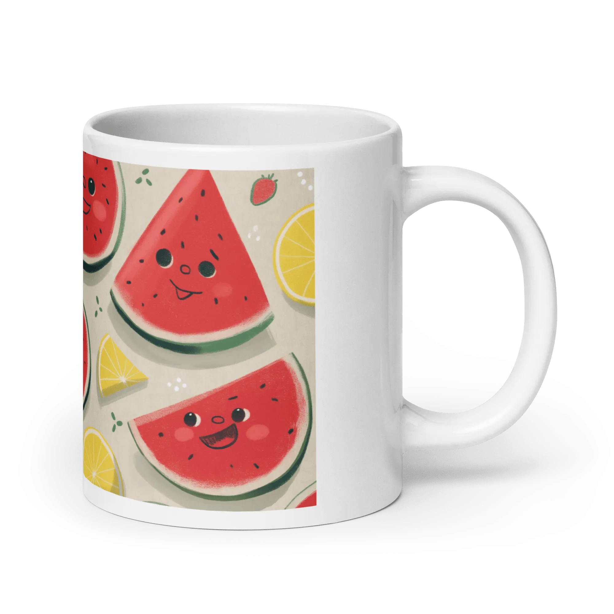Strawberry Melonade White Glossy Mug