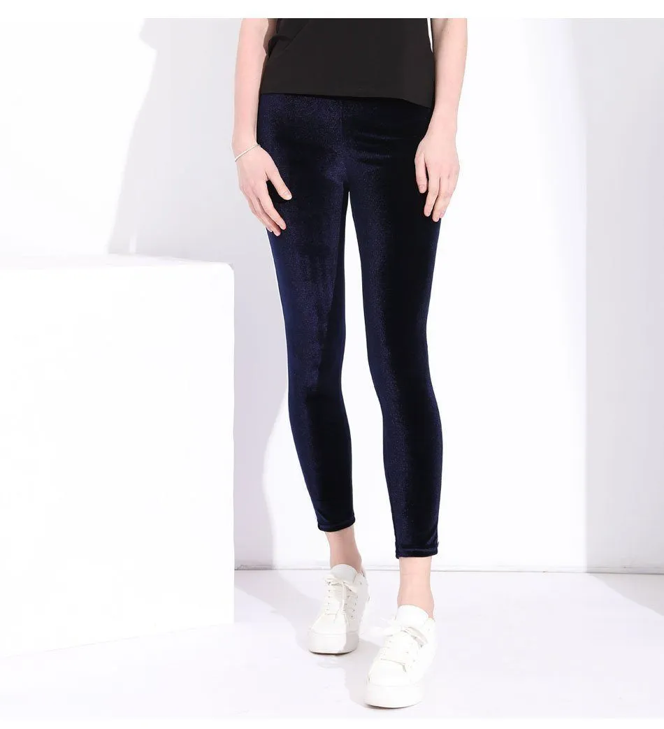 Striped Velvet Leggings