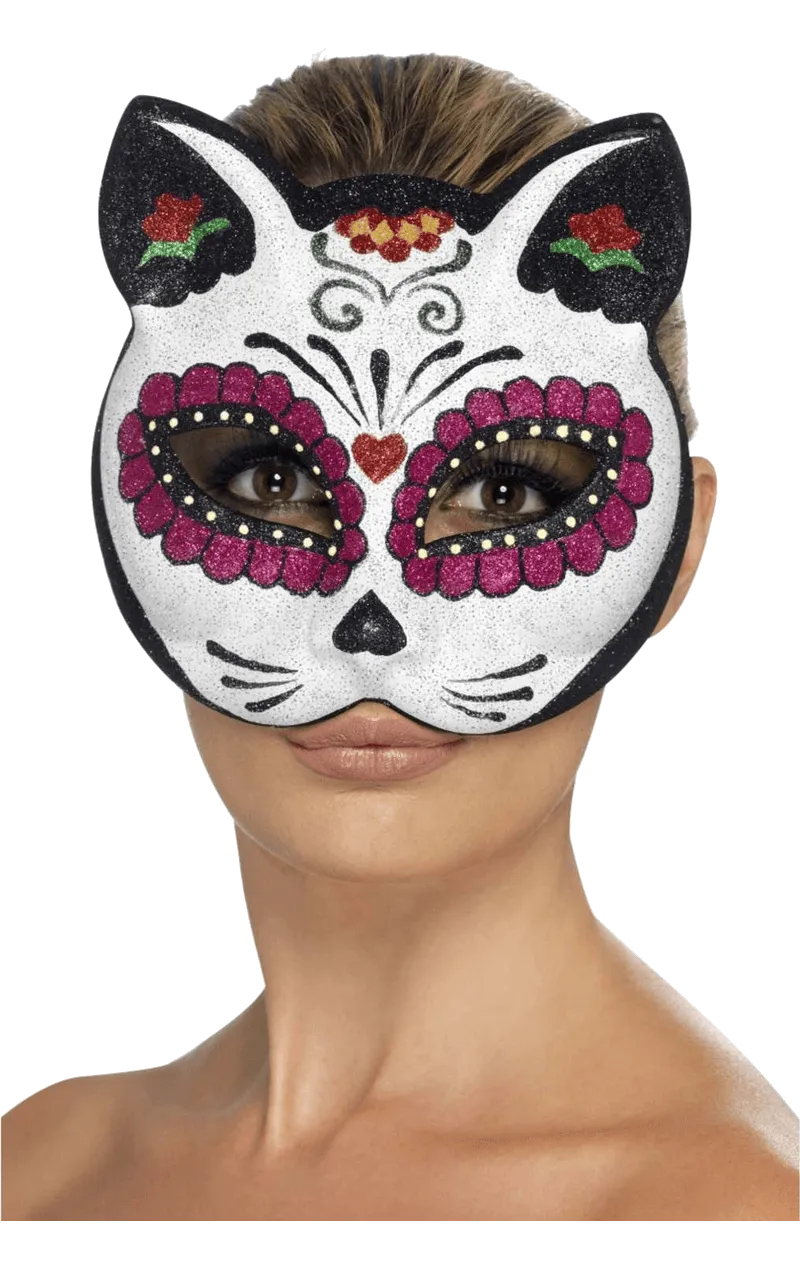 Sugar Skull Cat Eye Facepiece