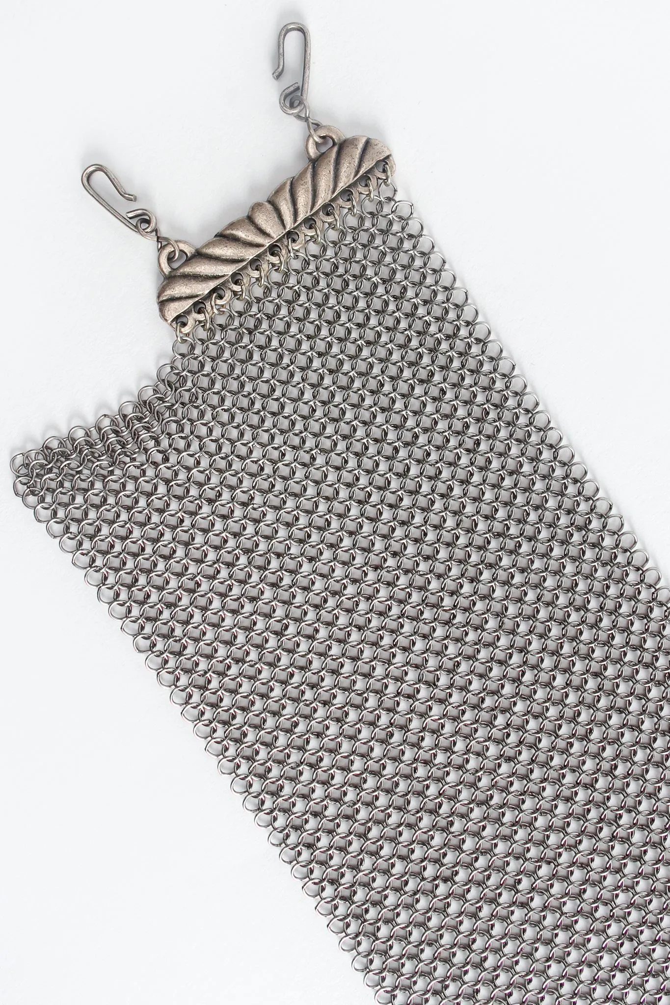 Swarovski Pewter Mesh Pointed Mock Collar