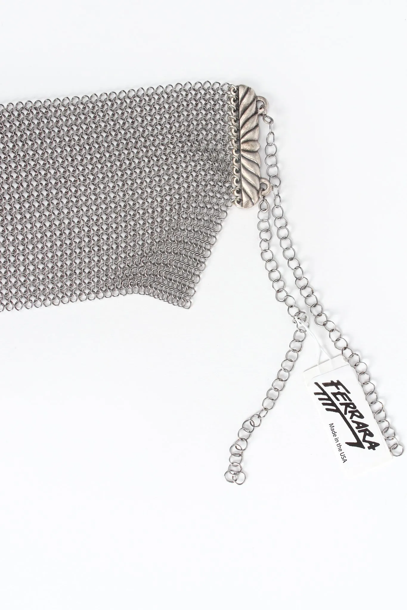 Swarovski Pewter Mesh Pointed Mock Collar
