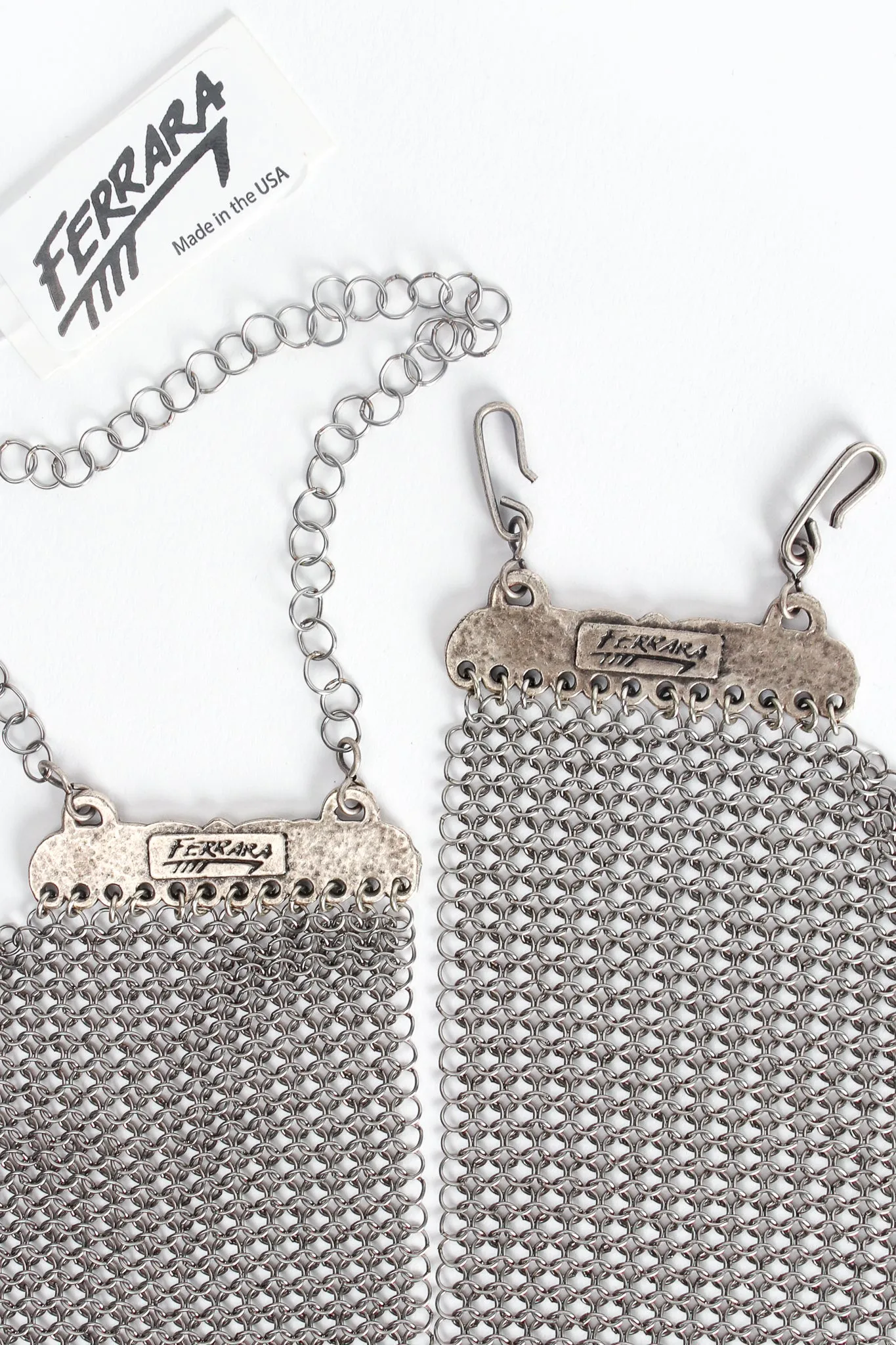 Swarovski Pewter Mesh Pointed Mock Collar