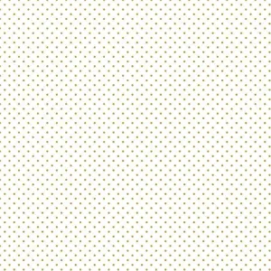 Swiss Dot on White Sparkle Cotton in Gold by Riley Blake Designs