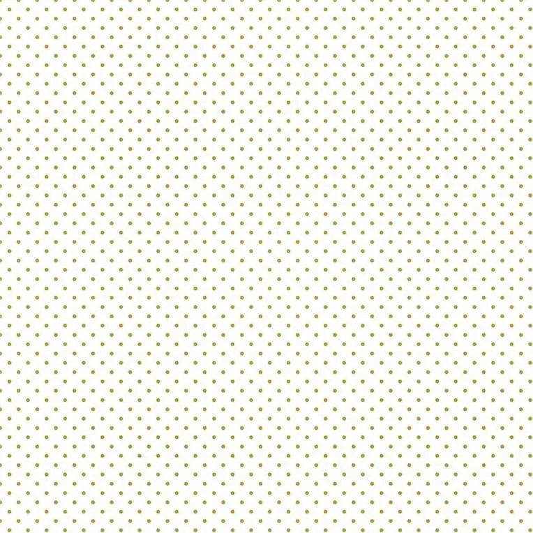Swiss Dot on White Sparkle Cotton in Gold by Riley Blake Designs