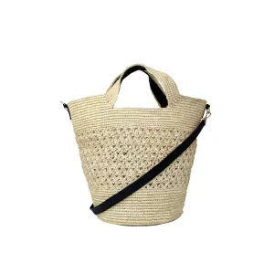 Tall Bag with Leather Strap