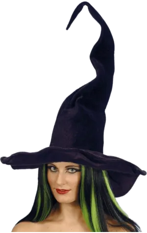 Tall Black Witches Hat Accessory
