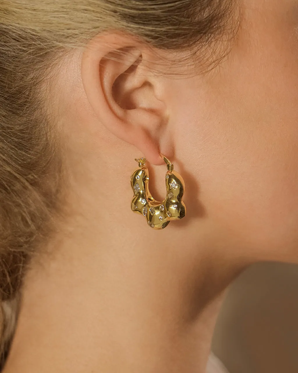 Tari CZ Hoop Earrings
