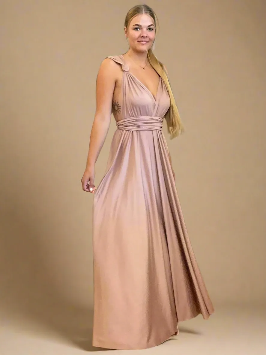 Taupe Convertible Infinity bridesmaid dress Express NZ wide