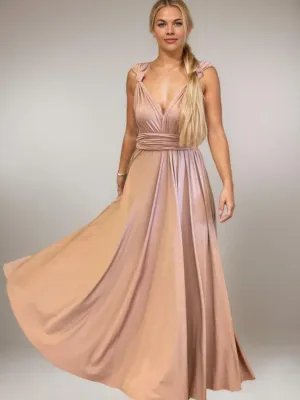 Taupe Convertible Infinity bridesmaid dress Express NZ wide