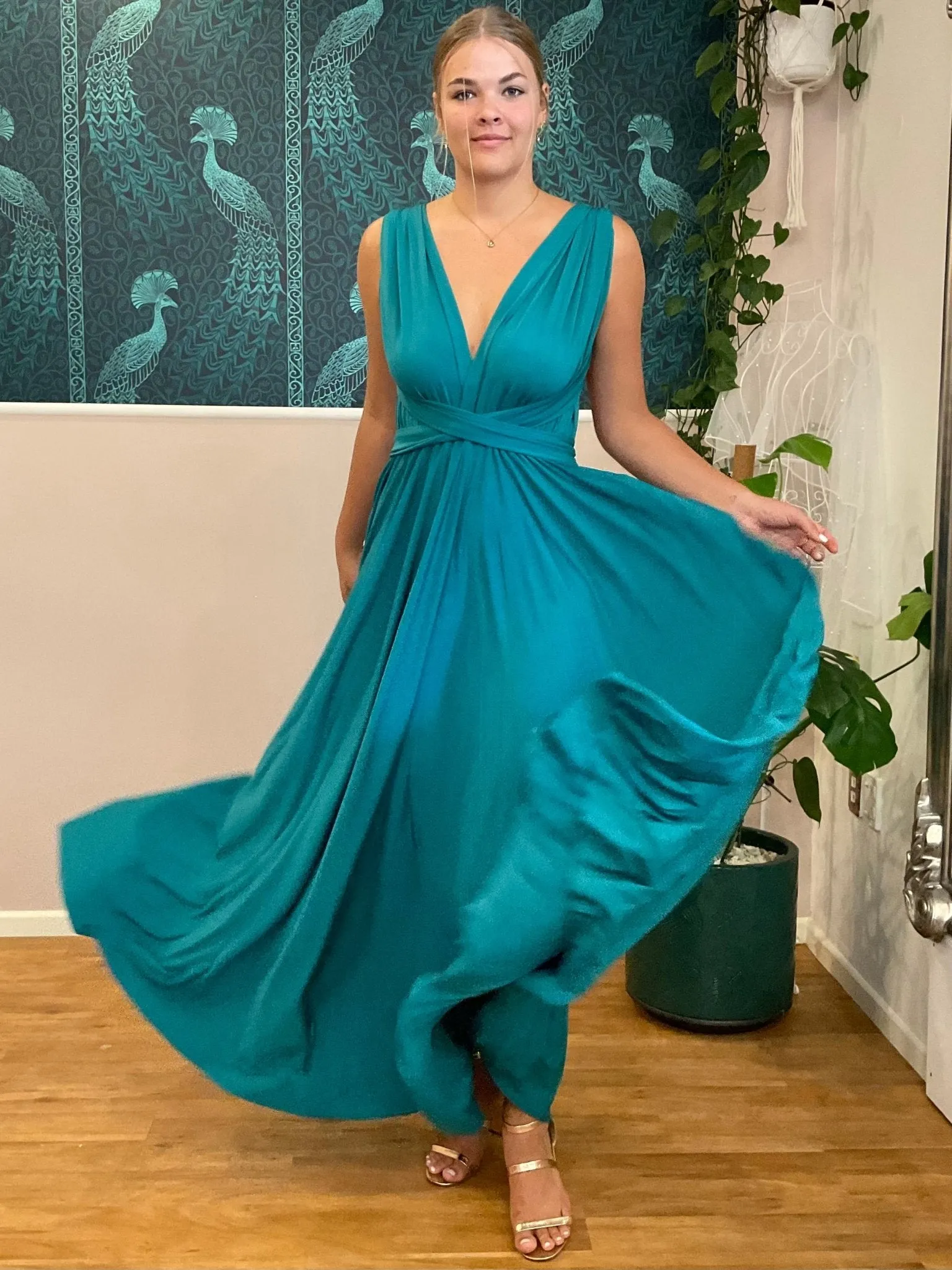 Teal Convertible Infinity bridesmaid dress Express NZ wide