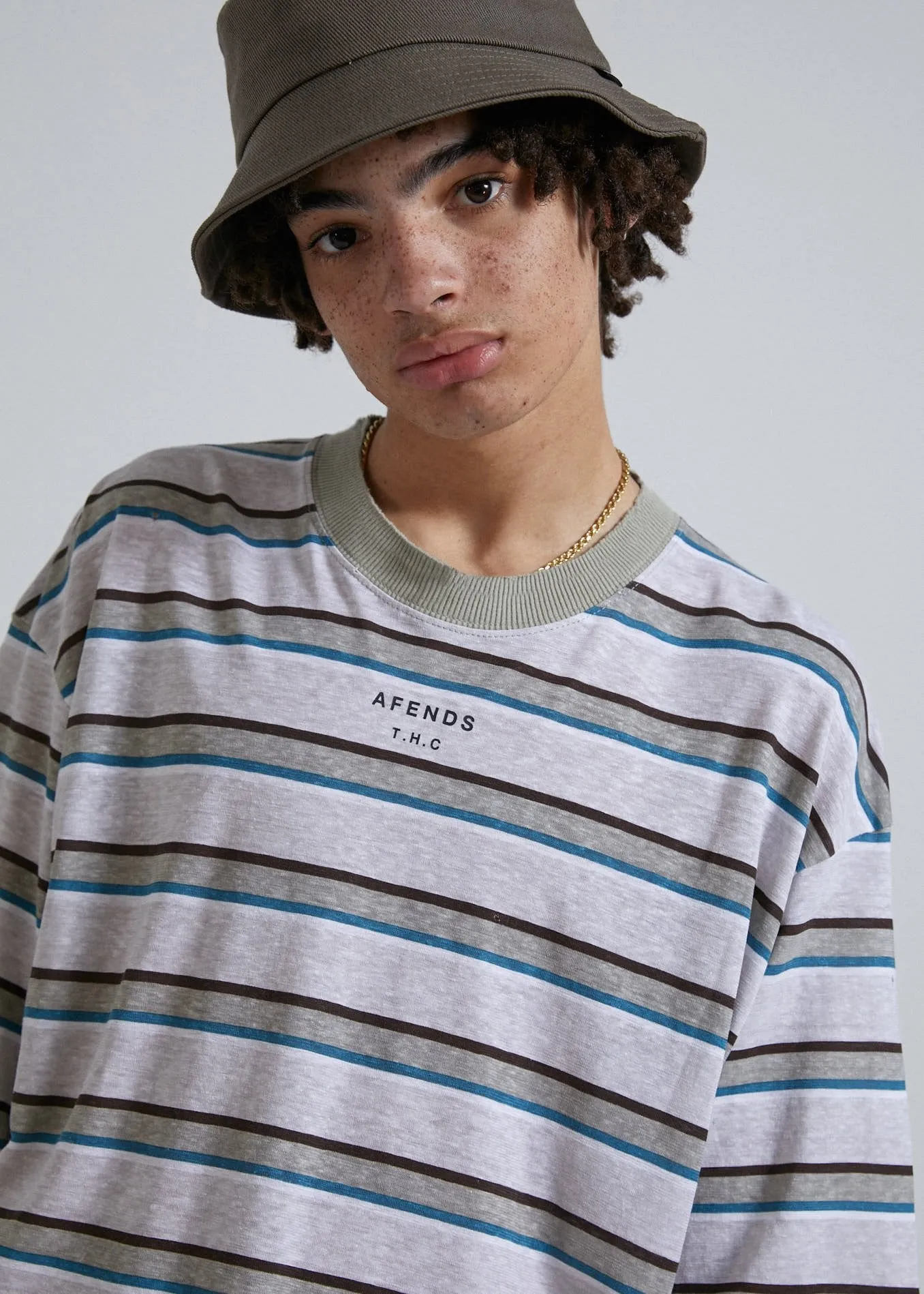 THC  - Hemp Stripe Oversized Tee
