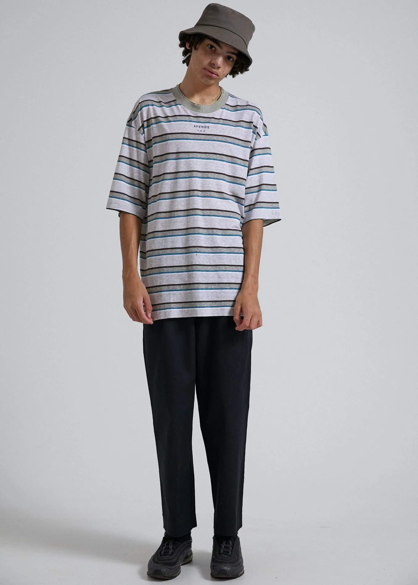 THC  - Hemp Stripe Oversized Tee