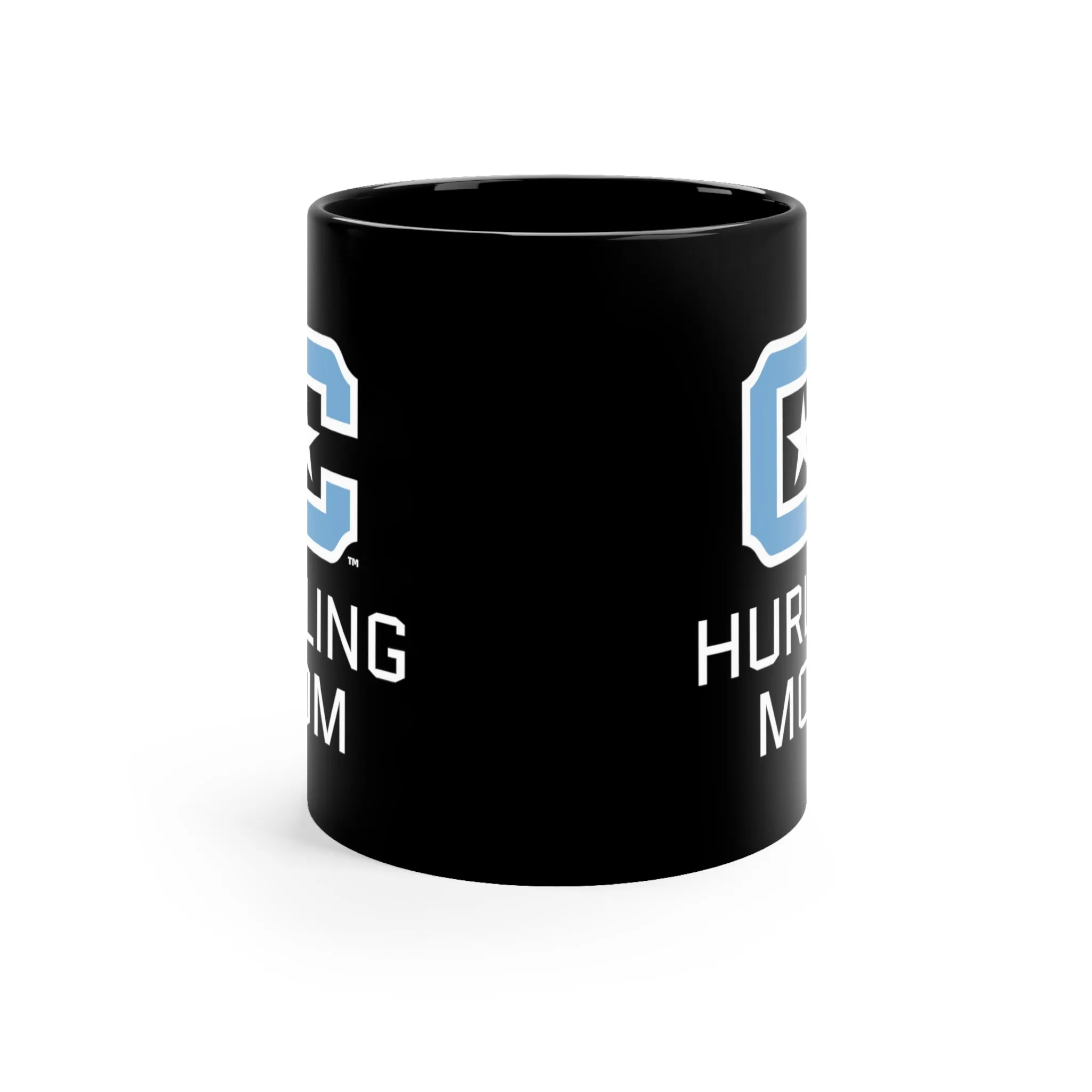The Citadel Block C Logo, Club Sports Hurling Mom, Black Mug, 11oz