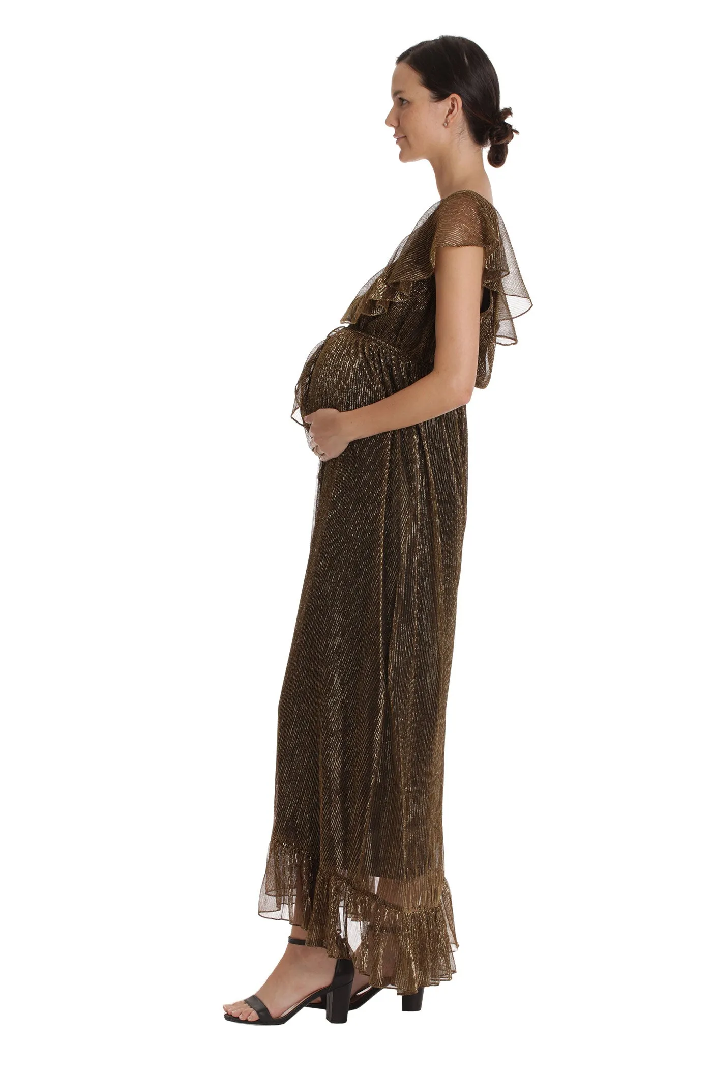 The Estelle Dress - Gold Metallic