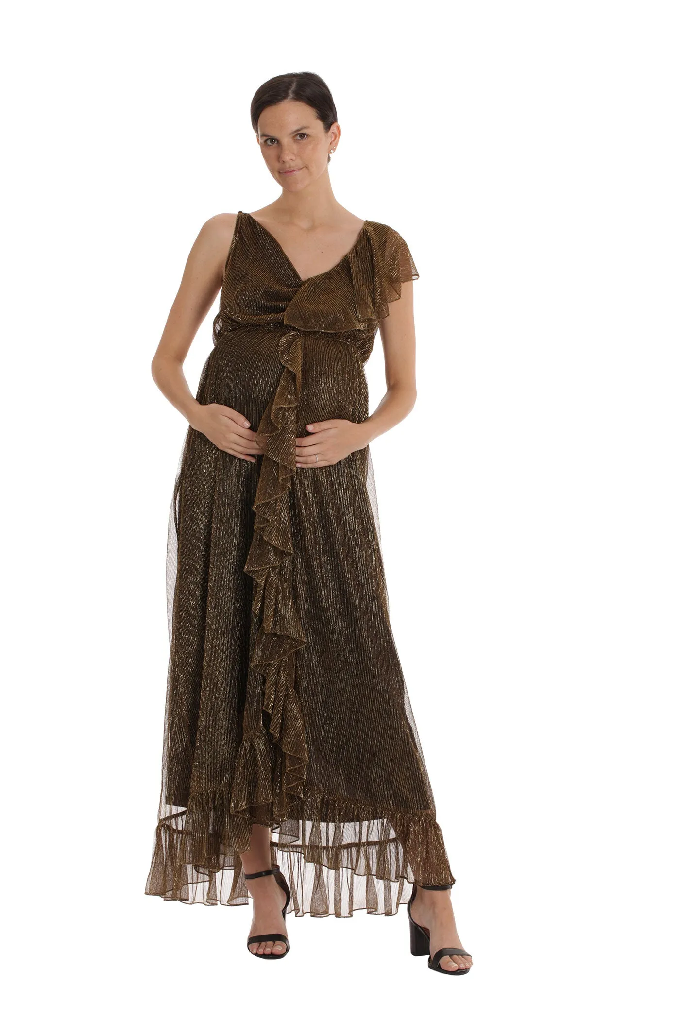 The Estelle Dress - Gold Metallic