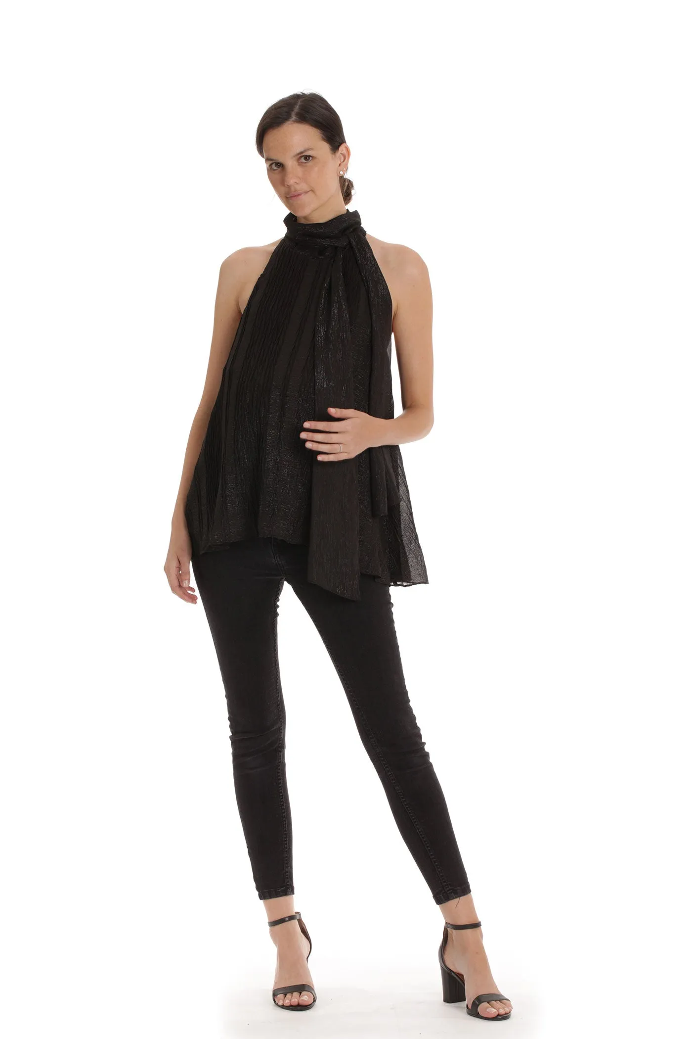 The London Top - Black Metallic
