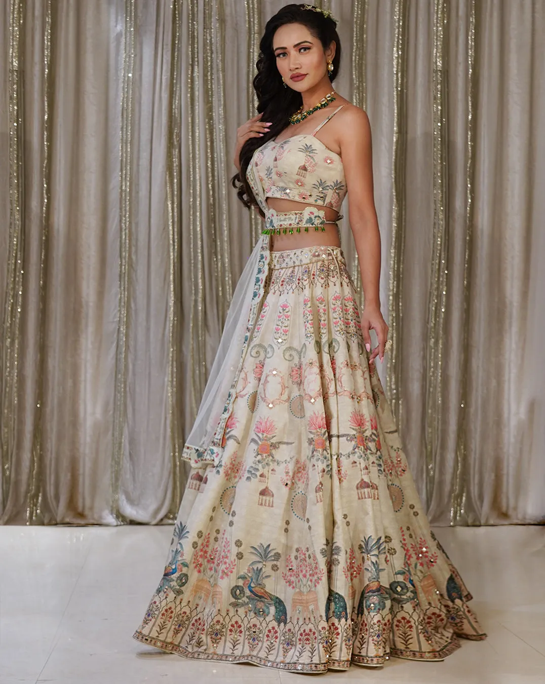 The Mint Peacock Lehenga