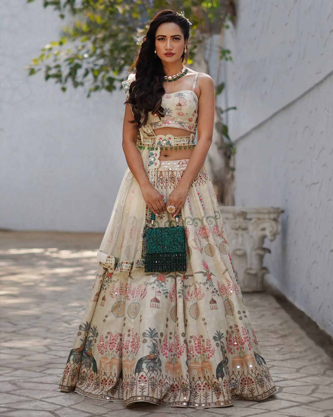 The Mint Peacock Lehenga