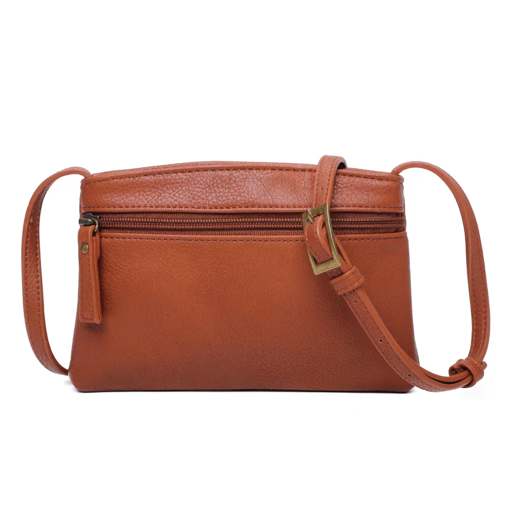 The Original Vegan Leather Crossbody Pouch | Camel