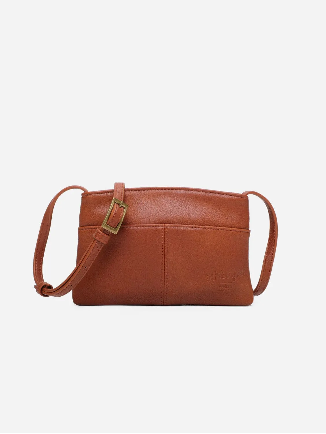 The Original Vegan Leather Crossbody Pouch | Camel