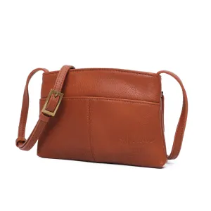 The Original Vegan Leather Crossbody Pouch | Camel