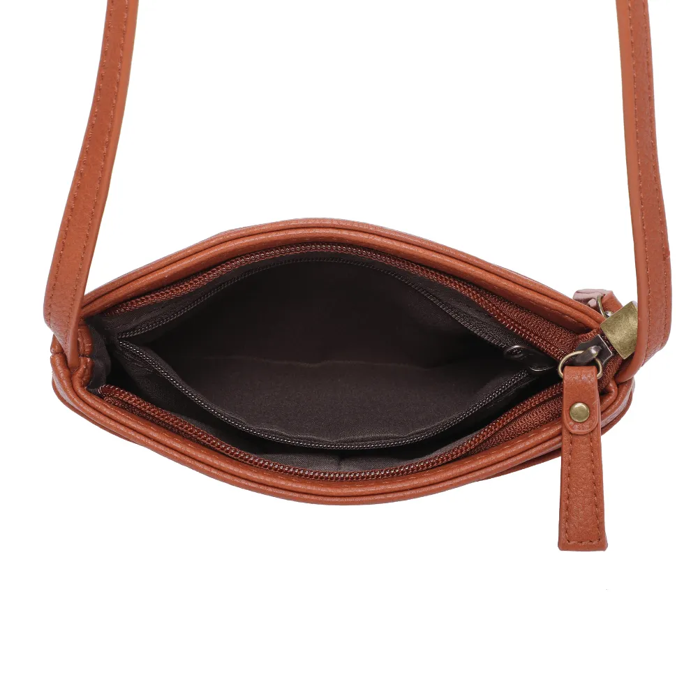 The Original Vegan Leather Crossbody Pouch | Camel