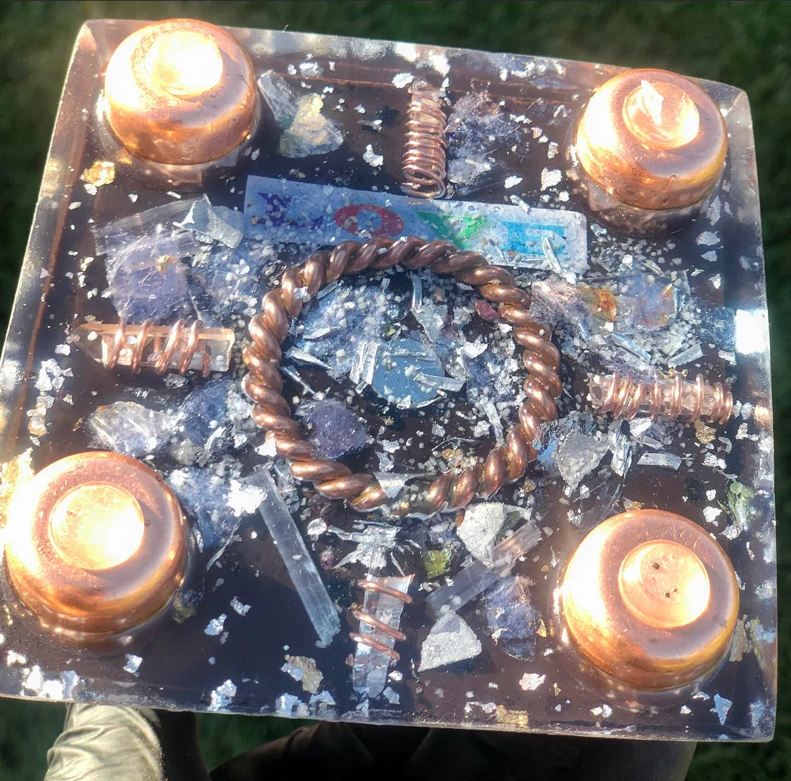 The “Sleek Tensor Ring Nubian Chakra” Orgone Pyramid