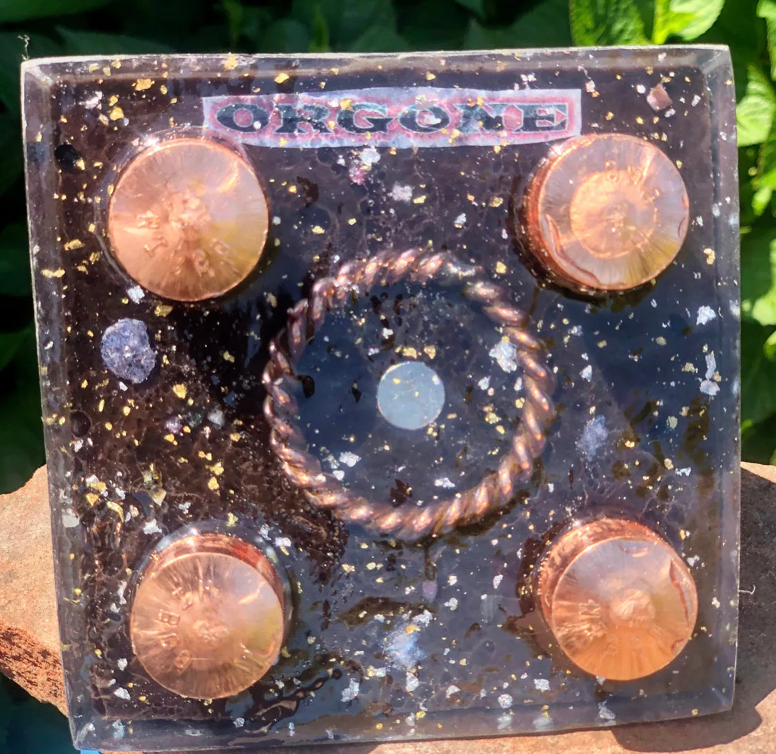 The “Sleek Tensor Ring Nubian Chakra” Orgone Pyramid