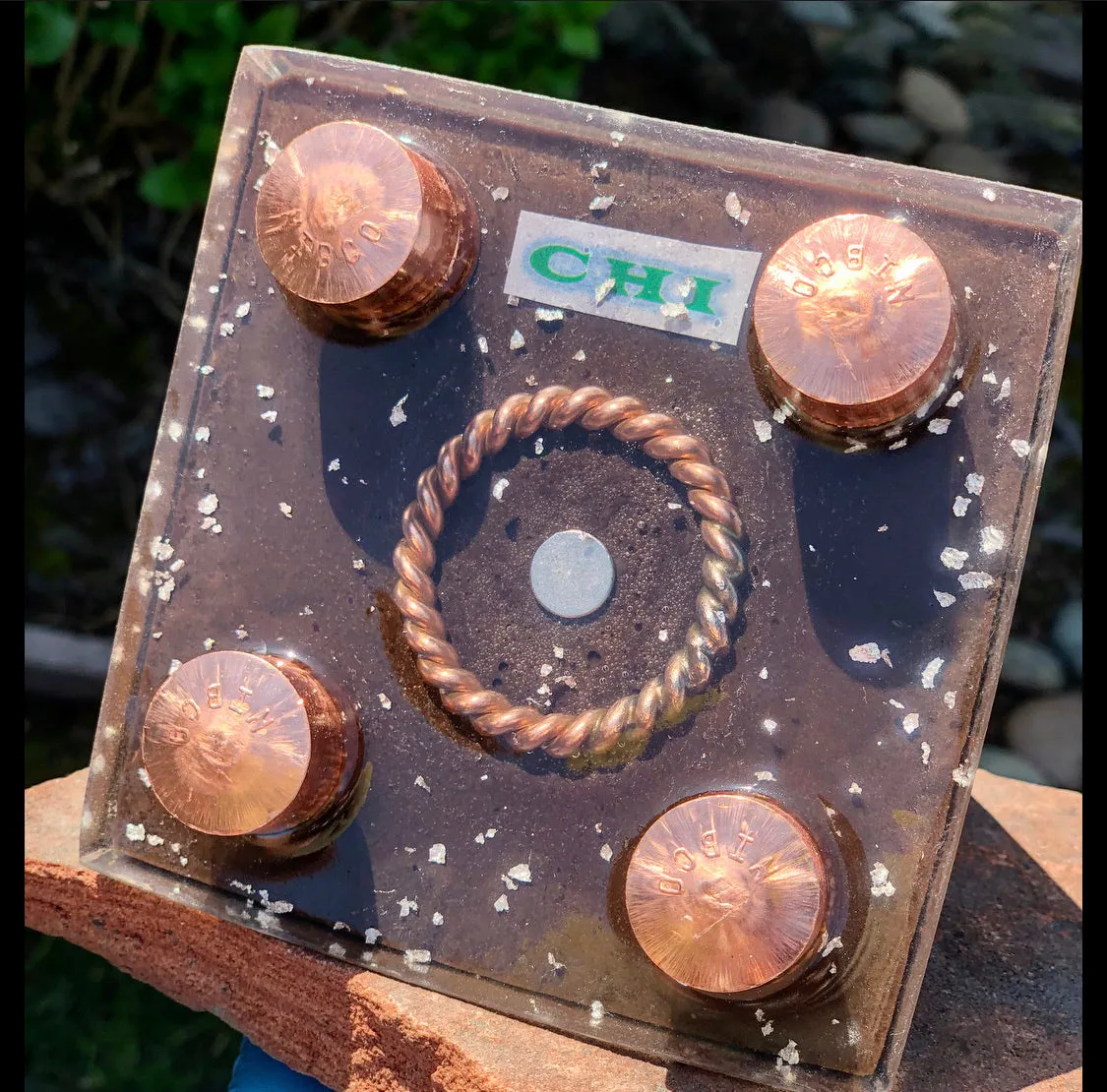 The “Sleek Tensor Ring Nubian Chakra” Orgone Pyramid