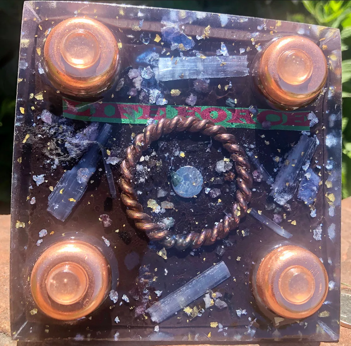 The “Sleek Tensor Ring Nubian Chakra” Orgone Pyramid