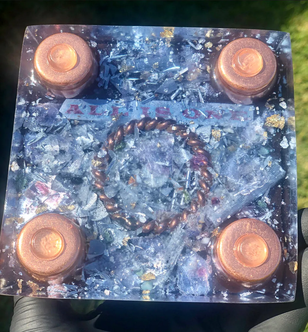 The “Sleek Tensor Ring Nubian Chakra” Orgone Pyramid