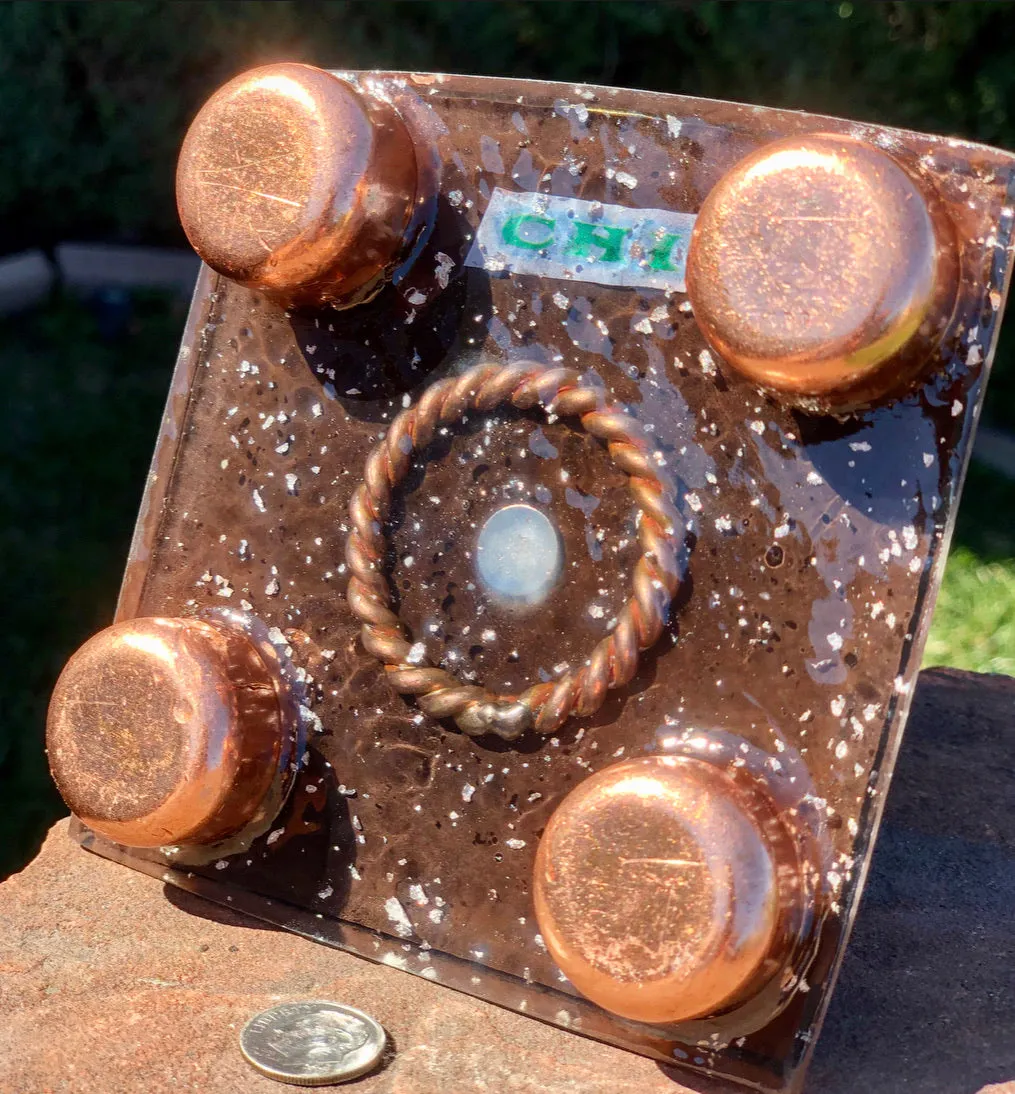 The “Sleek Tensor Ring Nubian Chakra” Orgone Pyramid
