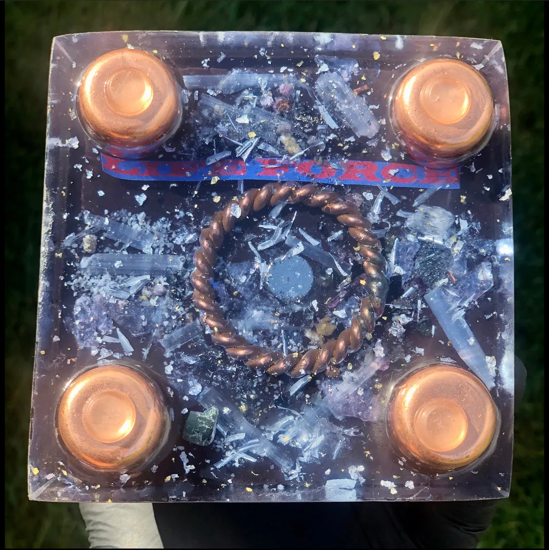 The “Sleek Tensor Ring Nubian Chakra” Orgone Pyramid