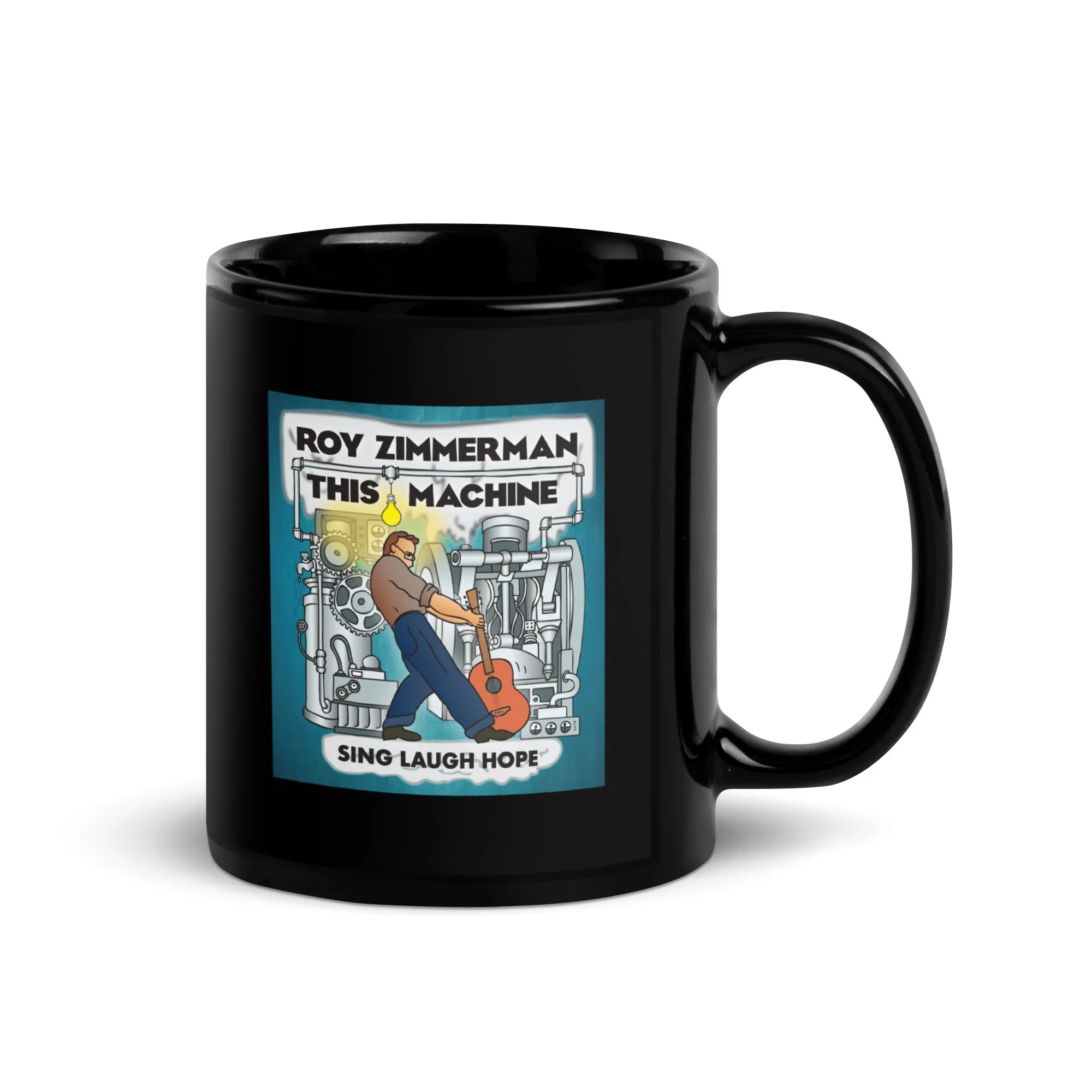 THIS MACHINE Black Glossy Mug