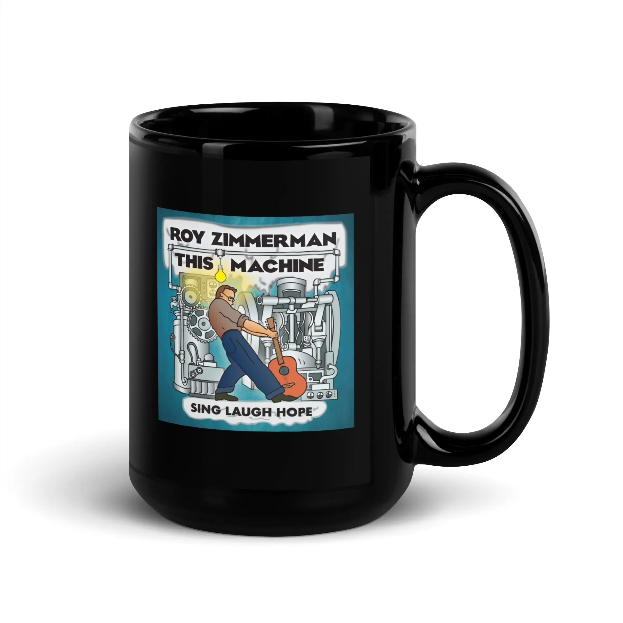 THIS MACHINE Black Glossy Mug