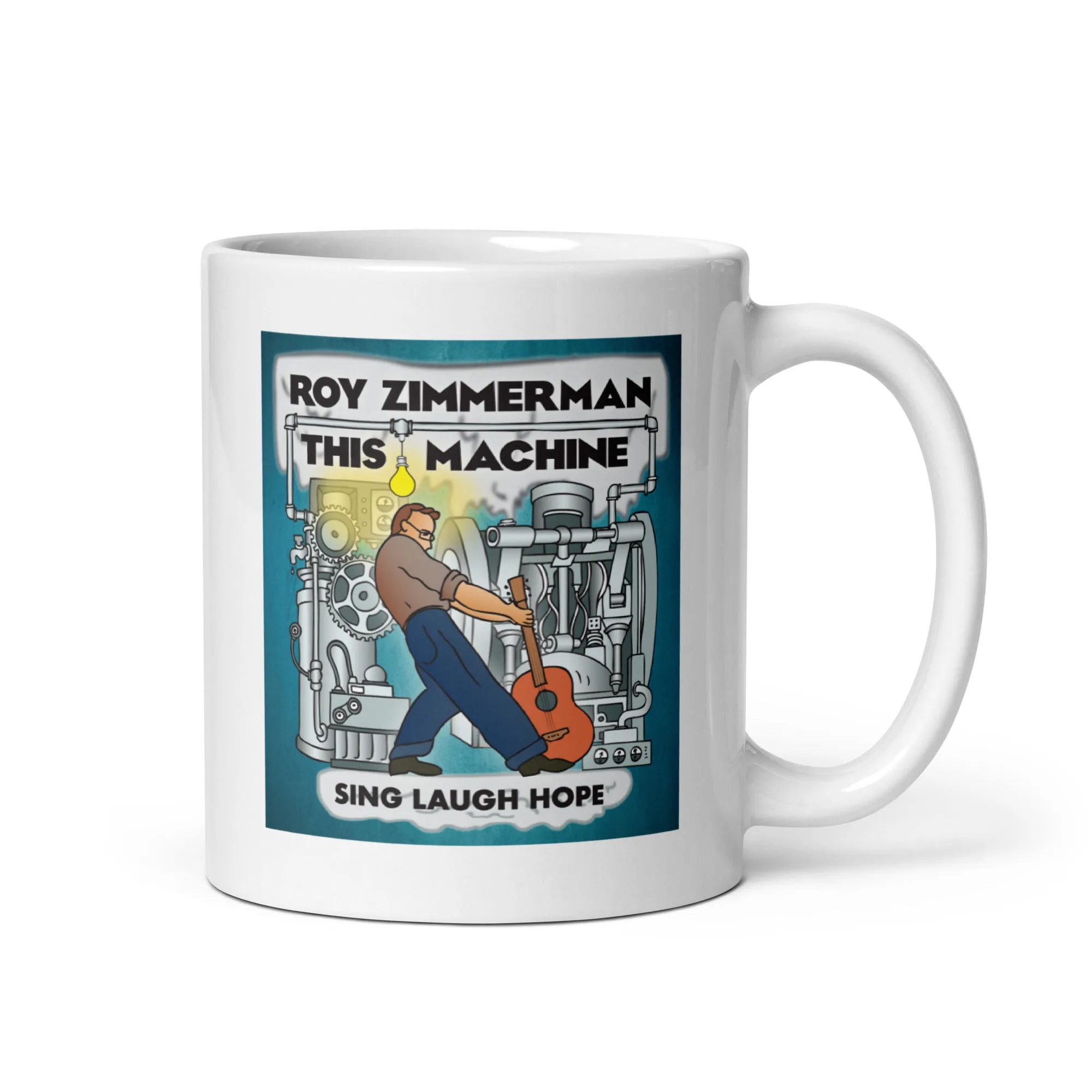 THIS MACHINE White Glossy Mug
