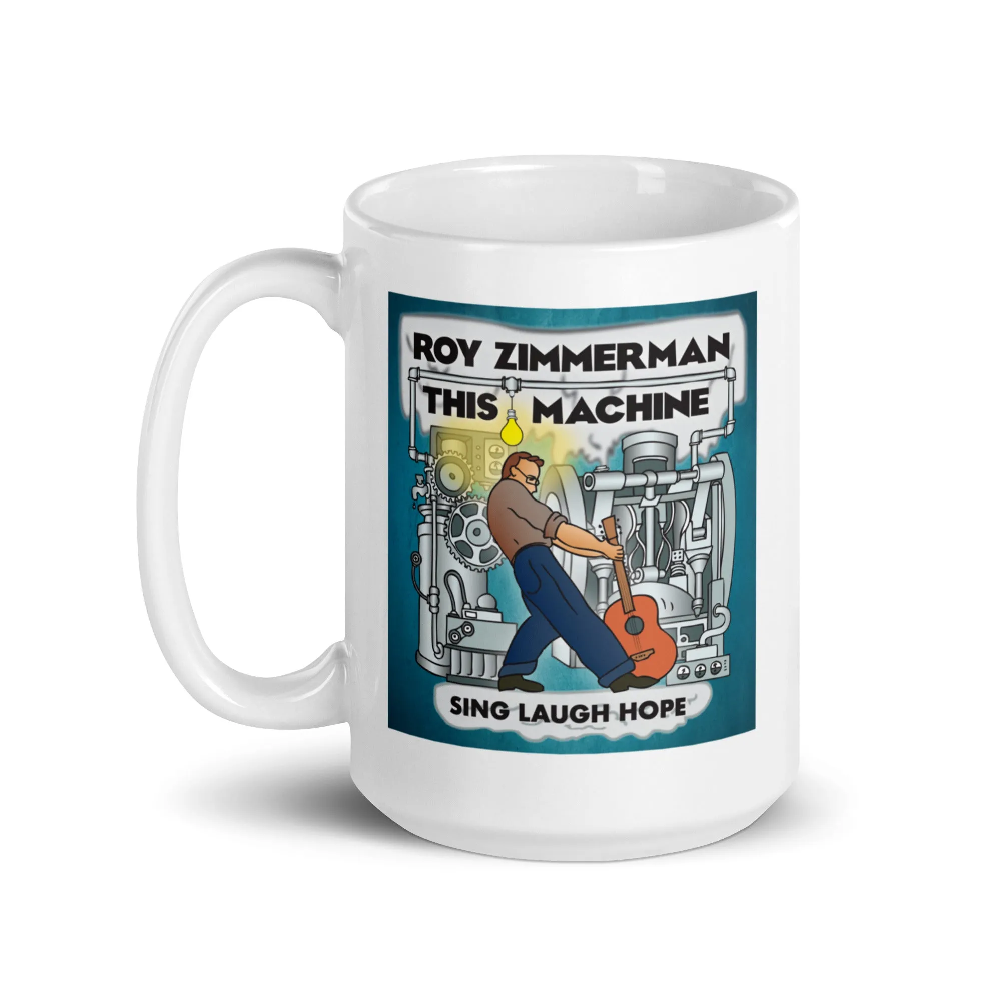 THIS MACHINE White Glossy Mug