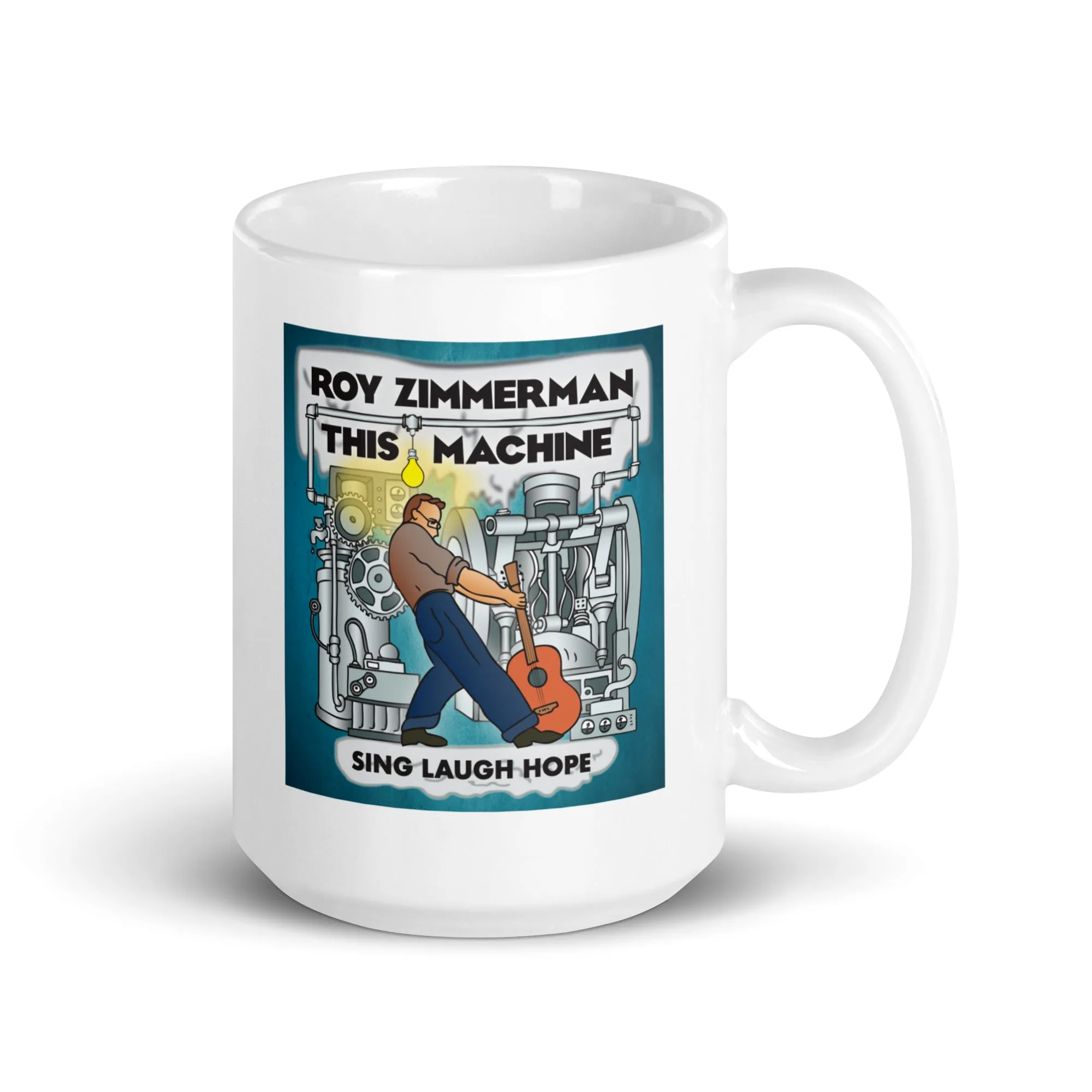 THIS MACHINE White Glossy Mug