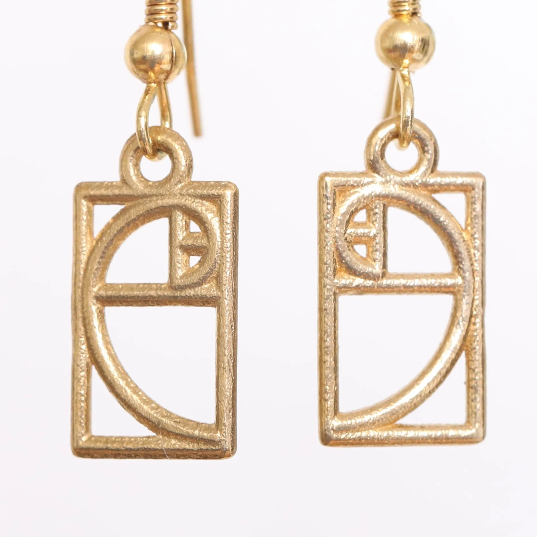Tiny Golden Ratio Earrings (Metal)