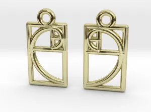 Tiny Golden Ratio Earrings (Metal)