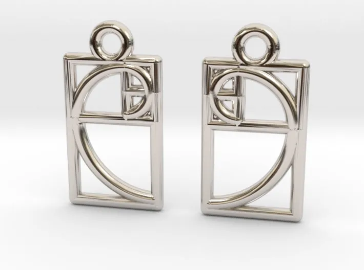 Tiny Golden Ratio Earrings (Metal)