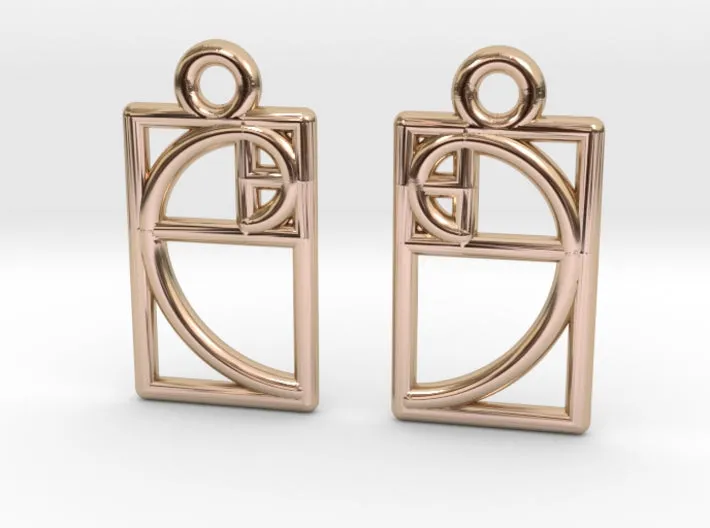 Tiny Golden Ratio Earrings (Metal)