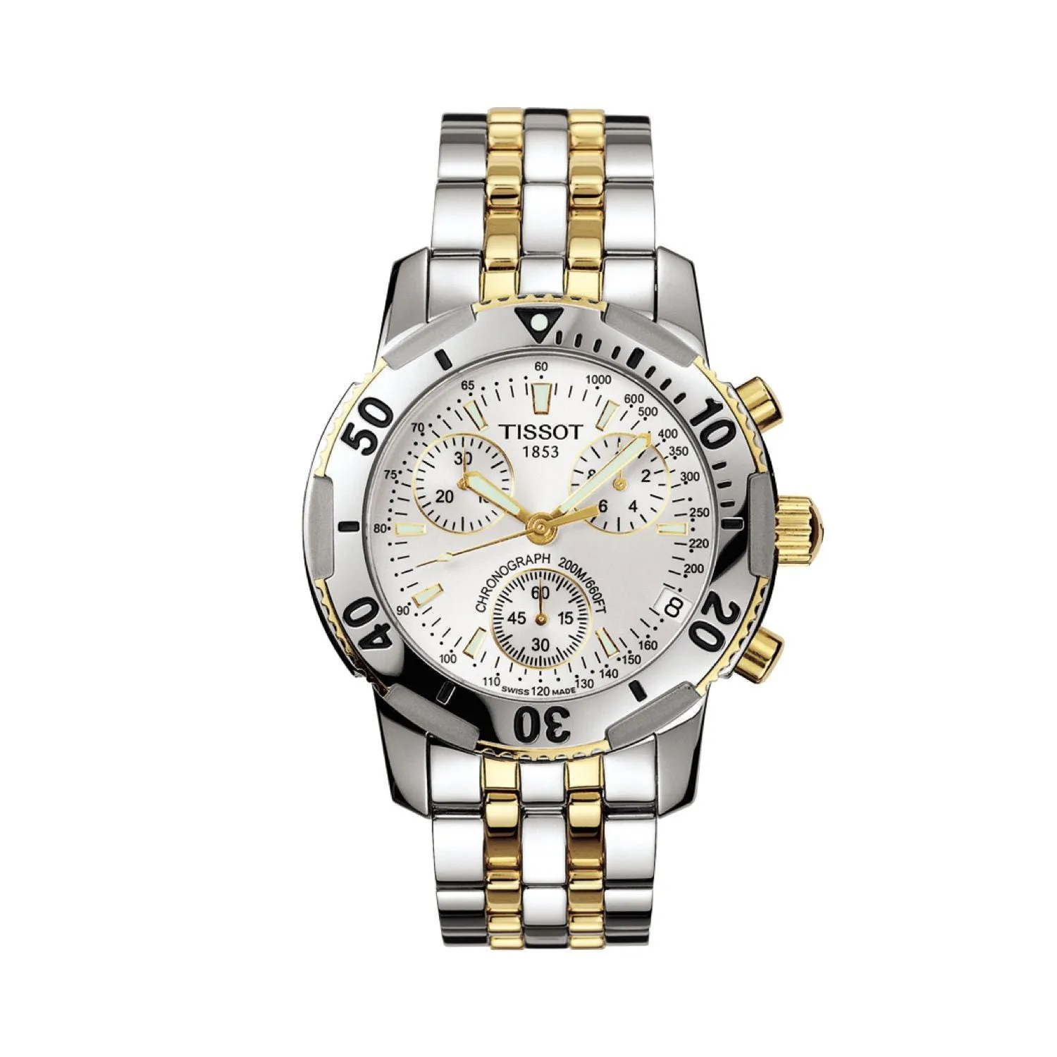 Tissot 19mm PRC200 Two-Tone Coated Steel Bracelet