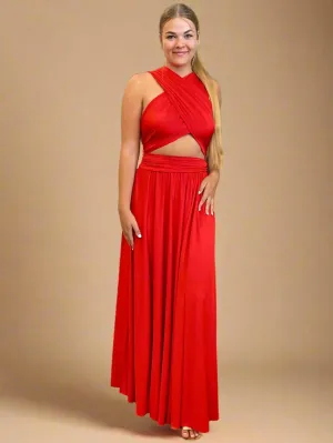 Tomato Red Convertible Infinity bridesmaid dress Express NZ wide