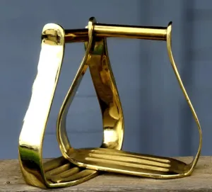Toprail Equine Oxbows Offset Brass