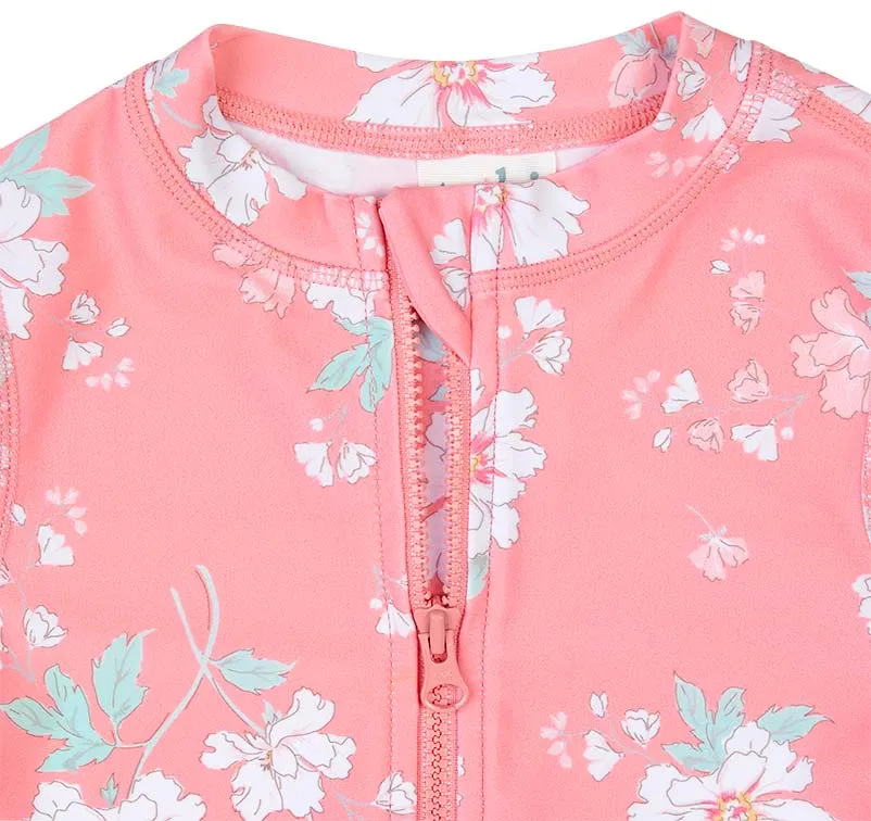 TOSHI SWIM FULL ZIP RASHIE - SCARLETT