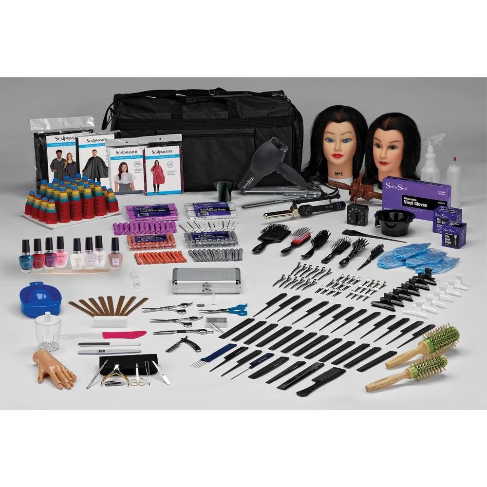 Training Kits - Pro-Left Cosmetology Essentials Kit - Advanced Training Tools For Left-Handed Cosmetology Students