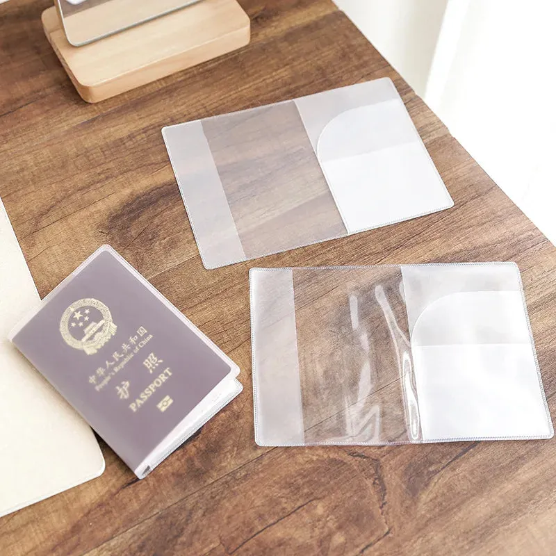 Transparent Passport Cover PVC Waterproof Durable Protective Case for Passport Wallet Business Credit Cards Documents Protective Case Pouch