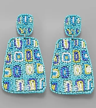 Trapezoid Seed Bead Earrings